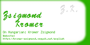 zsigmond kromer business card